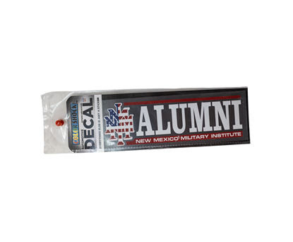 Automotive Decal - Alumni - with American Flag Logo - Rectangular