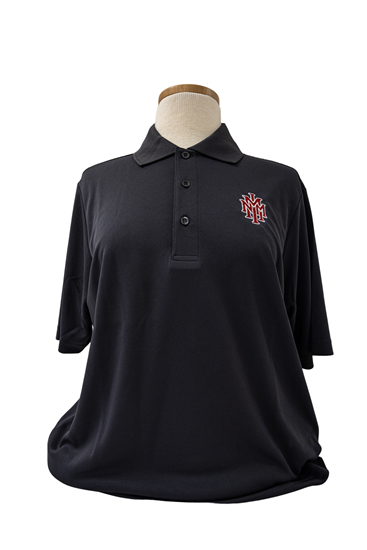 Picture of Mens Polo Shirt with Red NMMI Logo - Dark Gray