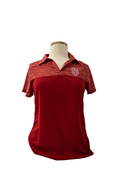 Picture of Womens Polo Shirt with Red NMMI Logo - Red