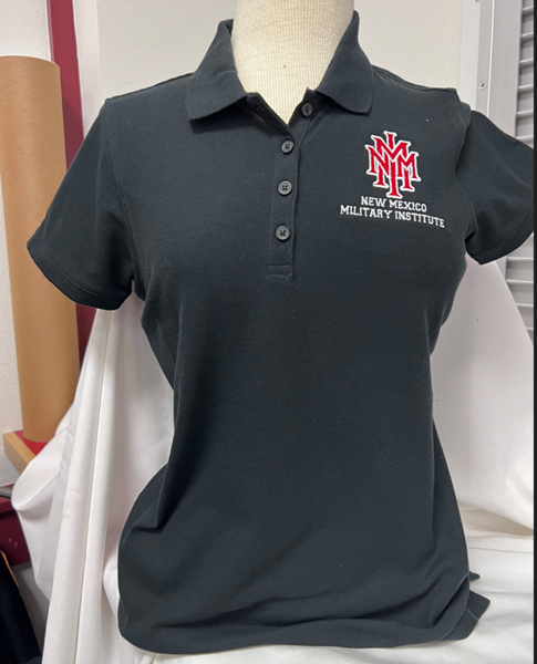 Picture of Womens Polo Shirt NMMI Text - Black